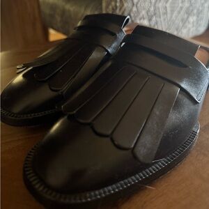 Robert Clergerie Black Leather Loafers